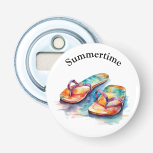 Rainbow Reef Flip Flops, custom Bottle Opener