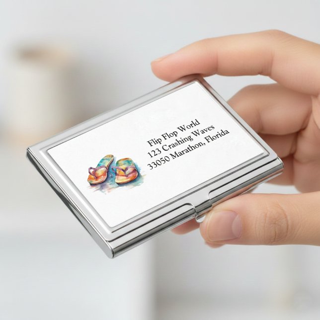 Rainbow Reef Flip Flops, custom Business Card Case (Creator Uploaded)