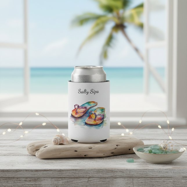 Rainbow Reef Flip Flops, custom Can Cooler (Creator Uploaded)