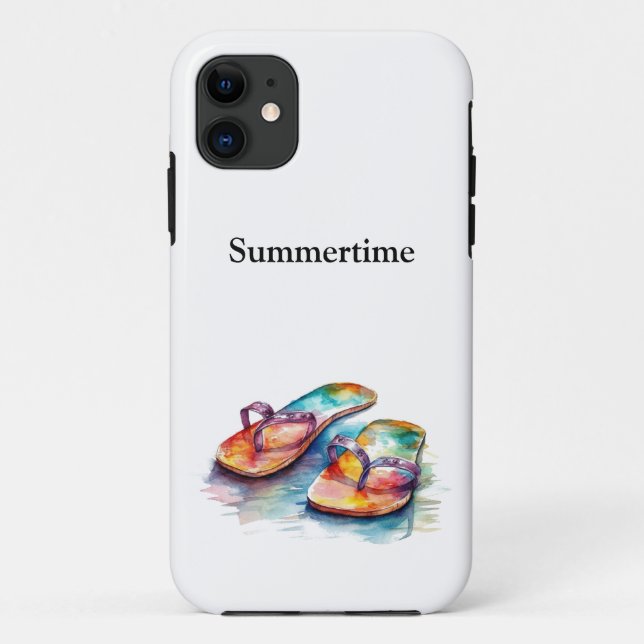 Rainbow Reef Flip Flops, custom Case-Mate iPhone Case (Back)