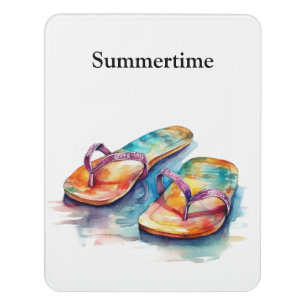 Rainbow Reef Flip Flops, custom Door Sign