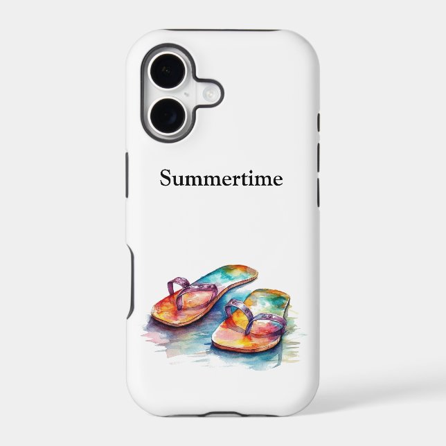 Rainbow Reef Flip Flops, custom Iphone Case (Back)