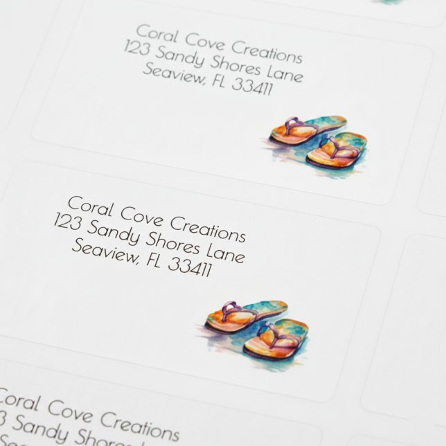 Rainbow Reef Flip Flops, custom Label (Creator Uploaded)