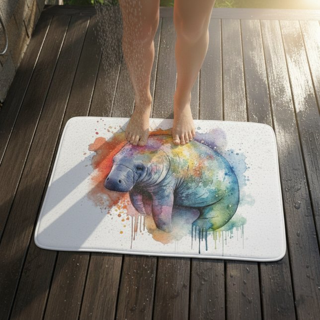 Rainbow Reef Manatee Bath Mat (Creator Uploaded)