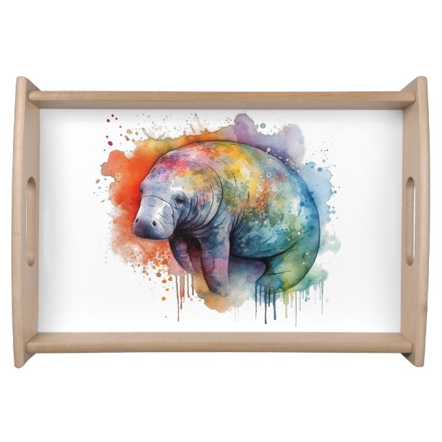 Rainbow Reef Manatee Serving Tray (Front)