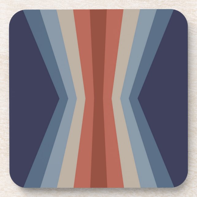 Rainbow reflection in retro style beverage coaster (Front)