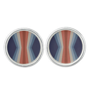 Rainbow reflection in retro style cufflinks