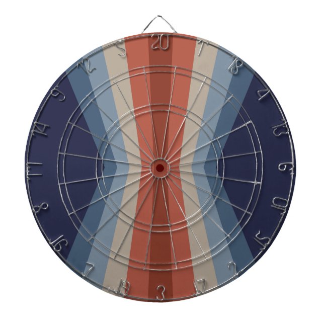 Rainbow reflection in retro style dart board (Front)