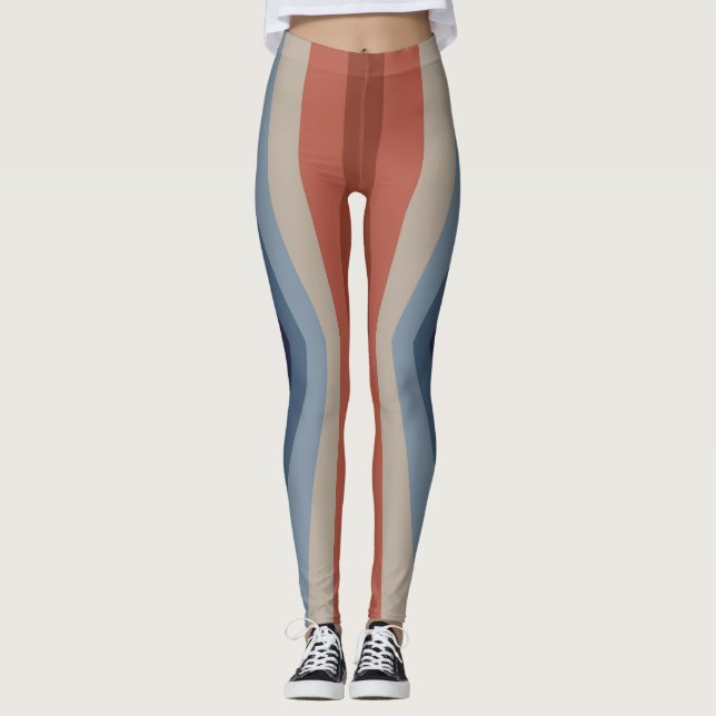 Rainbow reflection in retro style leggings (Front)