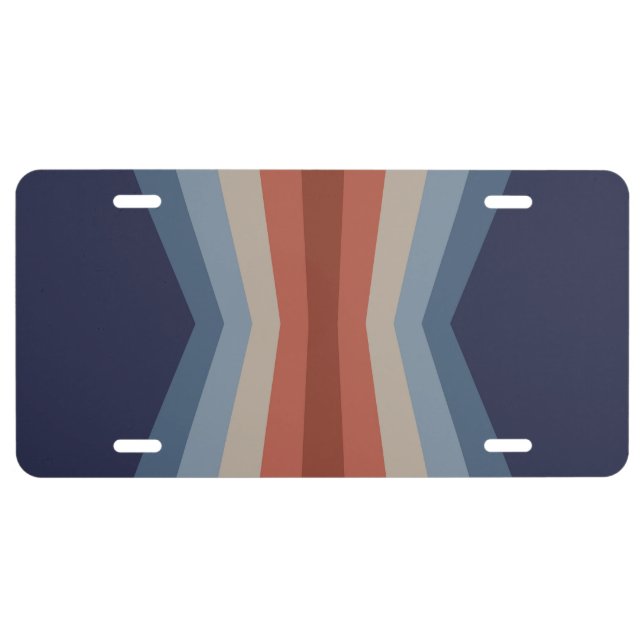 Rainbow reflection in retro style license plate (Front)