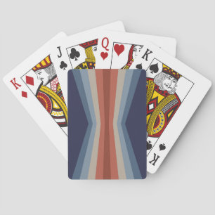 Rainbow reflection in retro style poker cards