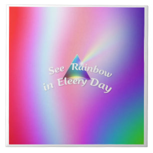 Rainbow Reflections Ceramic Tile