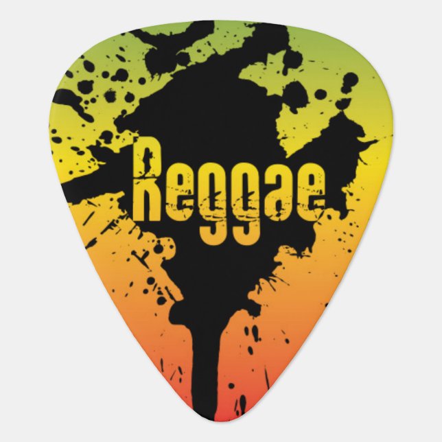 Rainbow Reggae Guitar Pick Plectrum (Front)
