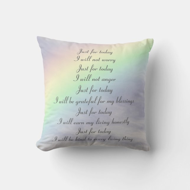 Rainbow Reiki Throw Pillow (Front)