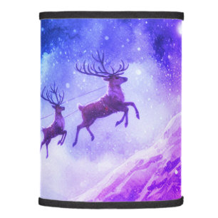 Rainbow  Reindeers on Christmas Eve Lamp Shade