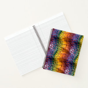 Rainbow Reptile Leather Notebook