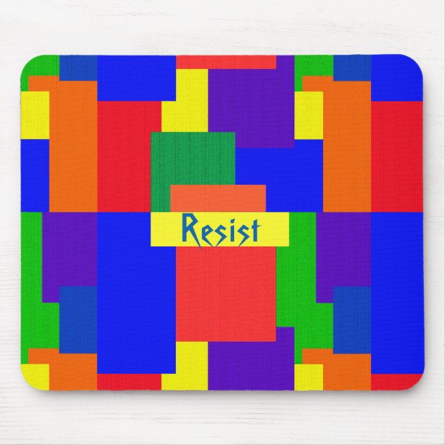 Rainbow Resist Patchwork Quilt Pattern Mousepad
