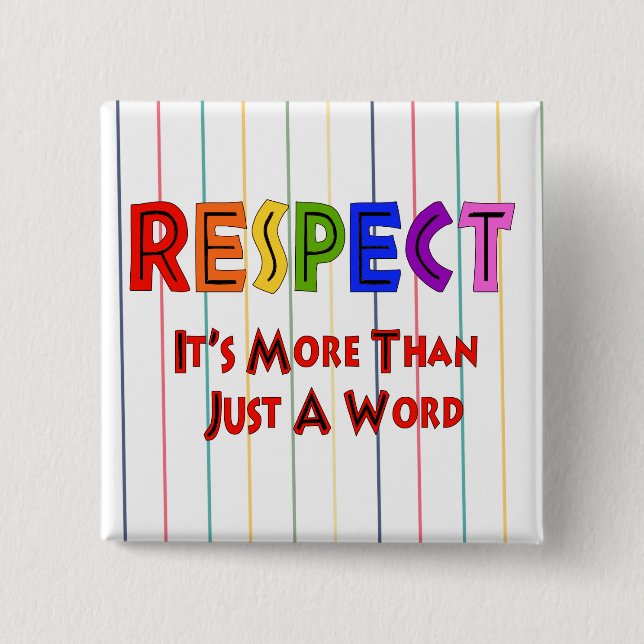 Rainbow Respect Button (Front)
