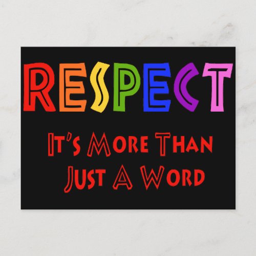 Rainbow Respect Postcard