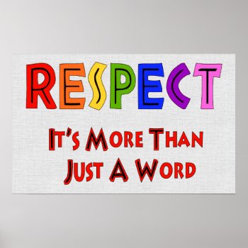Rainbow Respect Poster by orsobear at Zazzle