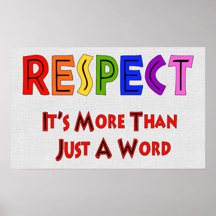 Rainbow Respect Poster Zazzle Com