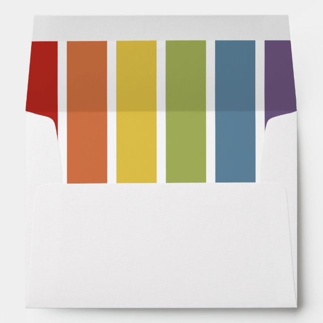 Rainbow Retro Colors Envelope (Back (Bottom))