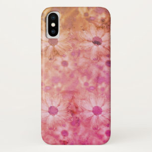 Rainbow retro daisy design iPhone x case