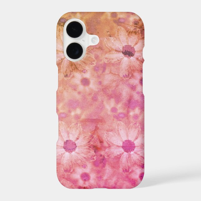 Rainbow retro daisy design iphone case (Back)