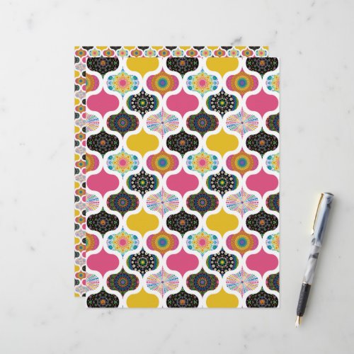 Rainbow Retro Dot Mandala Patchwork Ogee Pattern