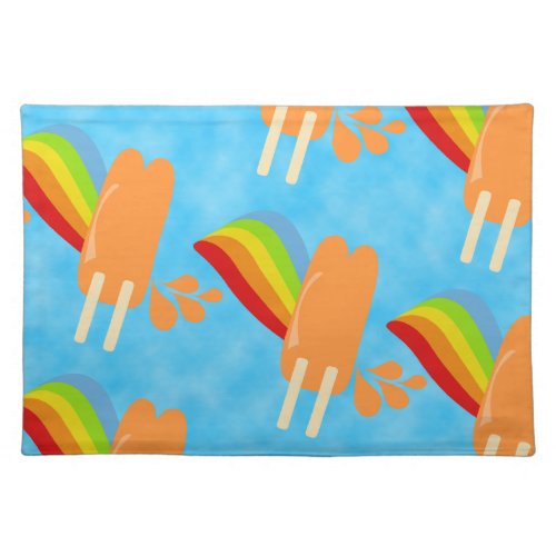 Rainbow Retro Pops Frozen Treat Epic Pattern Art Placemat