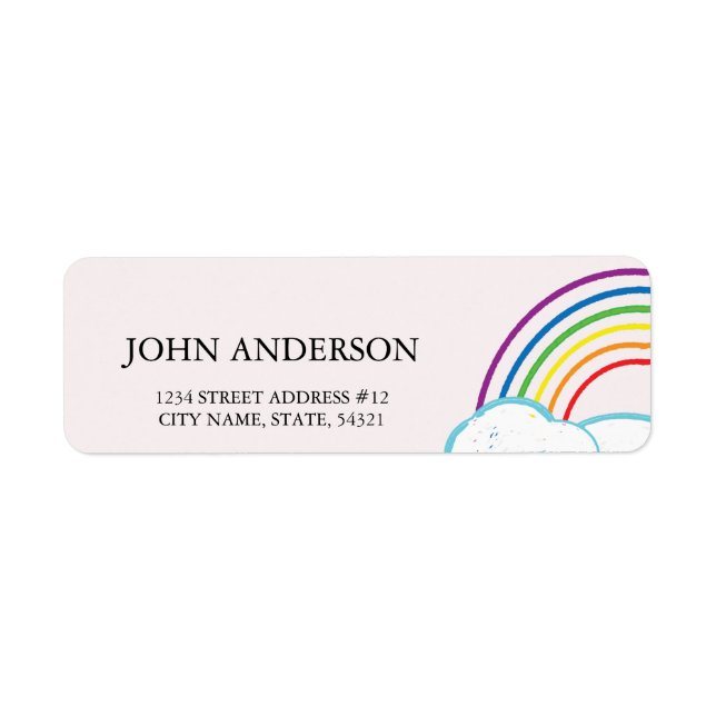 Rainbow Return Address Label (Front)