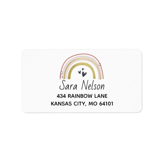 Rainbow Return Address Label (Front)