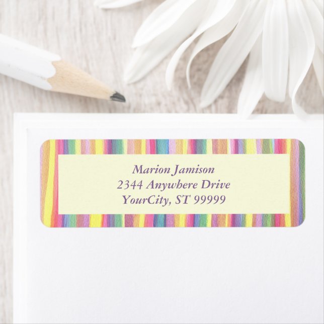 Rainbow Return Address Label (Insitu)