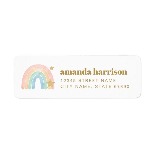 Rainbow Return Address Labels (Front)