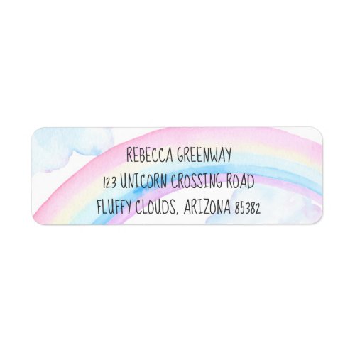 Rainbow Return Address Labels