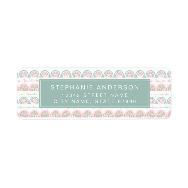 Rainbow Return Address Labels (Front)