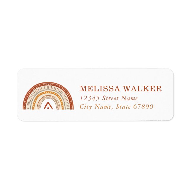 Rainbow Return Address Labels (Front)