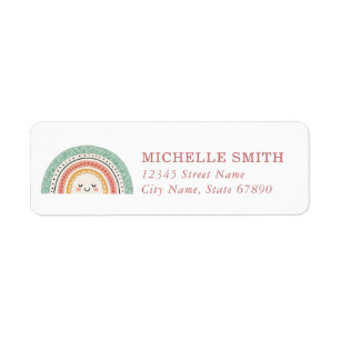Rainbow Return Address Labels