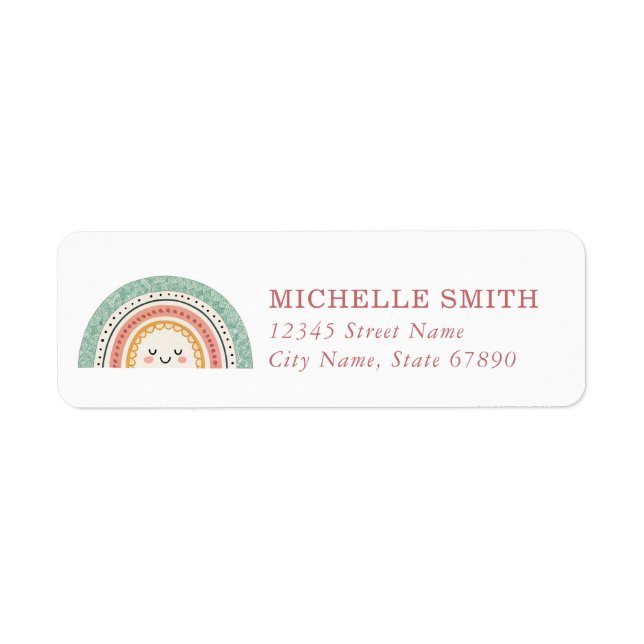 Rainbow Return Address Labels (Front)