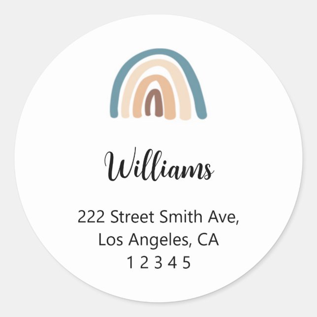 Rainbow Return Address Labels (Front)