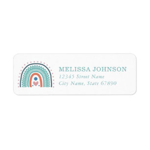Rainbow Return Address Labels