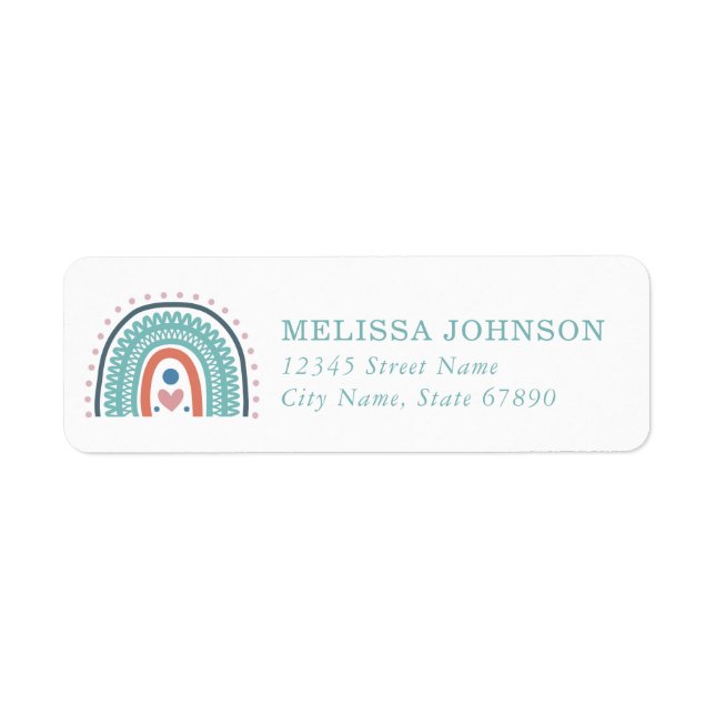 Rainbow Return Address Labels (Front)