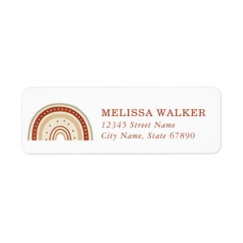 Rainbow Return Address Labels