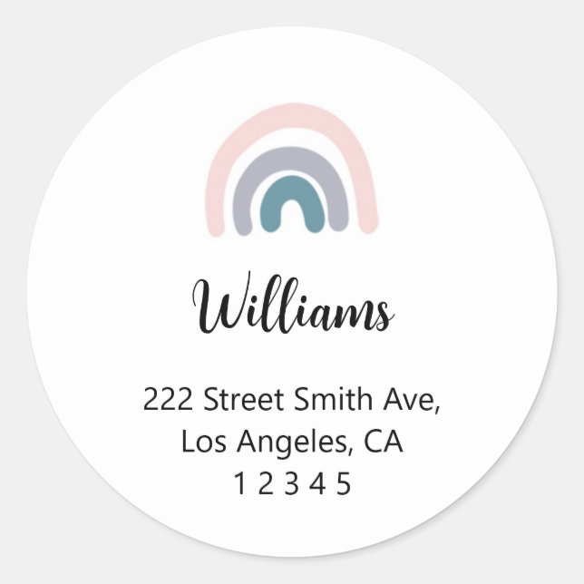 Rainbow Return Address Labels (Front)