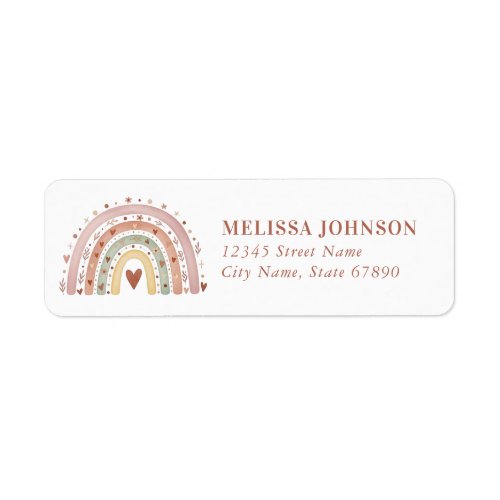 Rainbow Return Address Labels