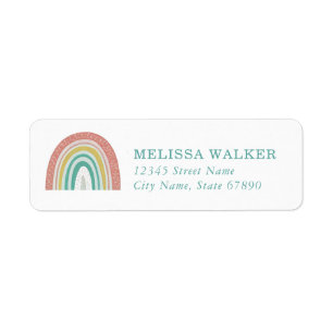 Rainbow Return Address Labels