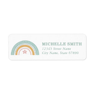 Rainbow Return Address Labels
