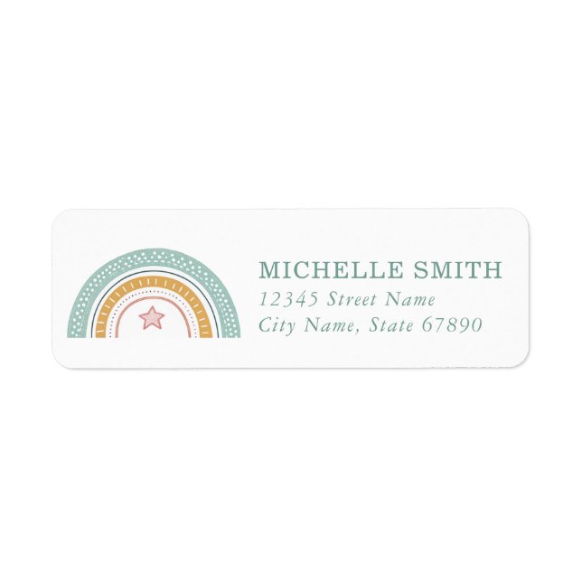 Rainbow Return Address Labels (Front)