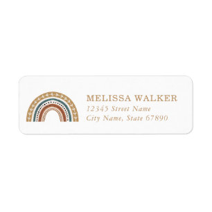 Rainbow Return Address Labels