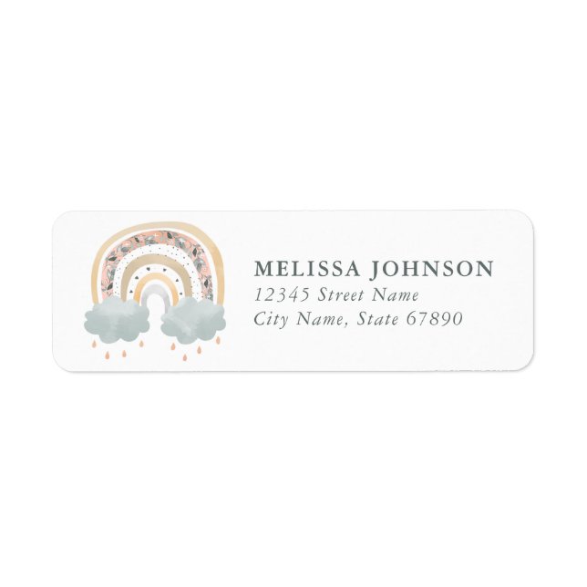 Rainbow Return Address Labels (Front)